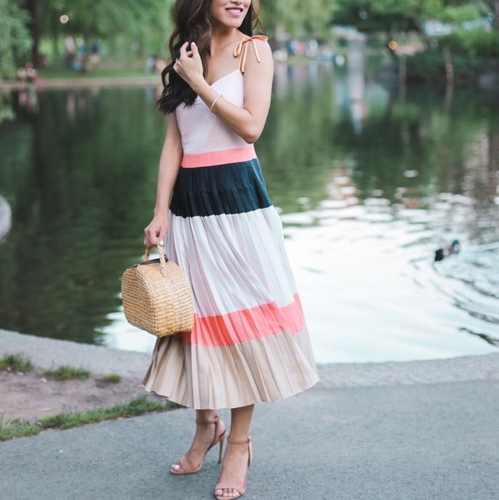 Banana Republic Pleated Midi Dress